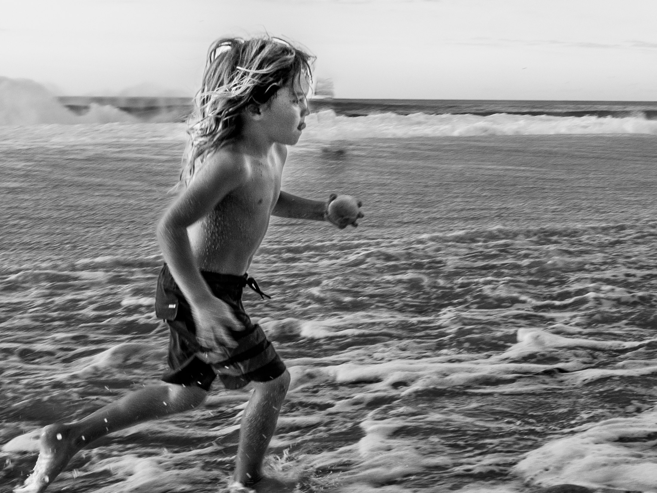 Running into the shore break